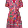 Women's Printed Short Flounce Dress