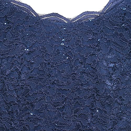 Women's Tea Length Embroidered Bodice Mother of The Bride Gown, Wedding Guest Dress (Petite and Regular Sizes)